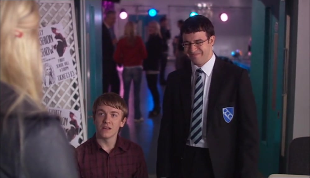 - IS HE TRYING TO STOP YOU COMING IN TOO? - NO, I'M ONE OF THE MODELS. 