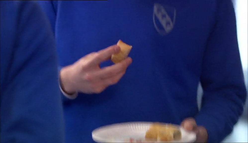 - TOLD YOU THERE'D BE SAUSAGE ROLLS. - LOOK AT HIM, 