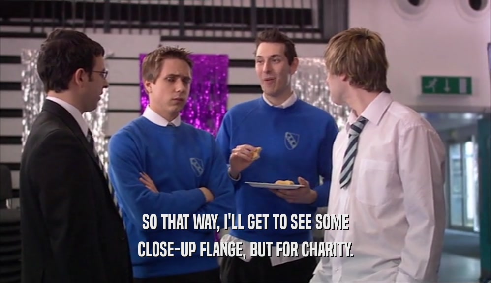 SO THAT WAY, I'LL GET TO SEE SOME CLOSE-UP FLANGE, BUT FOR CHARITY. 