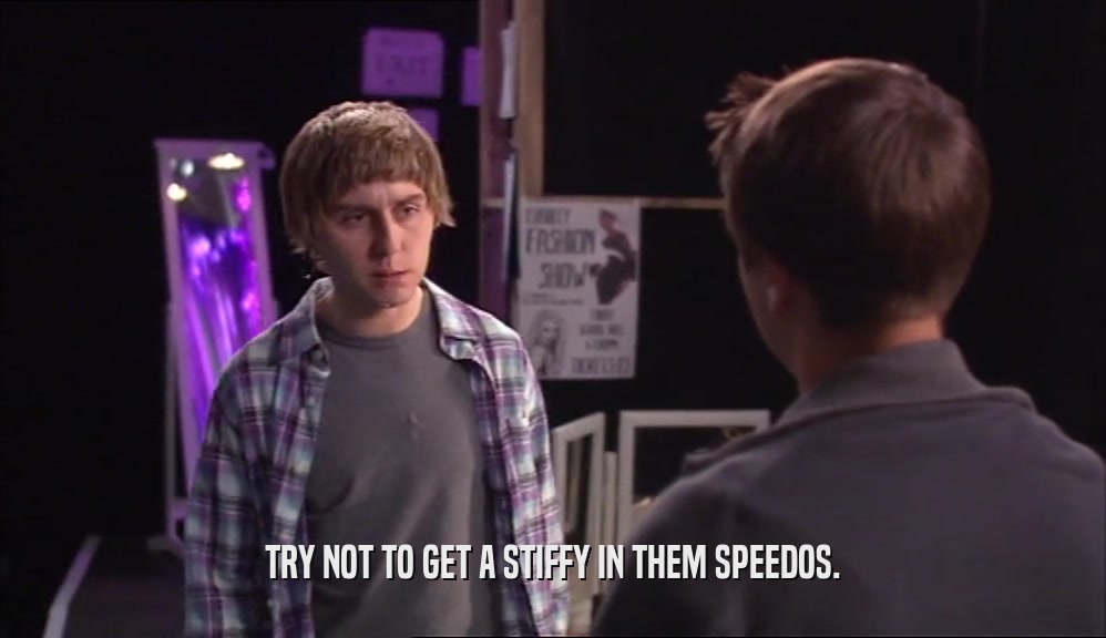 TRY NOT TO GET A STIFFY IN THEM SPEEDOS.  