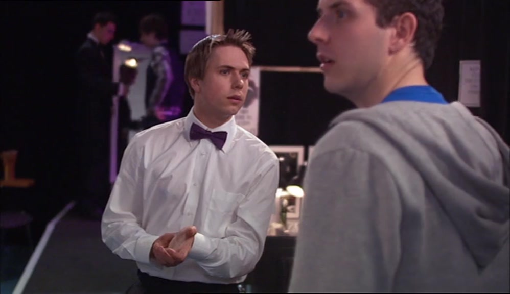- WE CAN HEAR EVERYTHING YOU'RE SAYING. - SHIT. HE'S REALLY SORRY. 