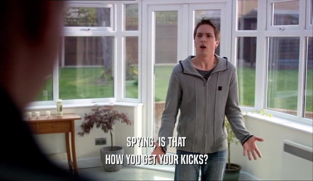 SPYING, IS THAT HOW YOU GET YOUR KICKS? 