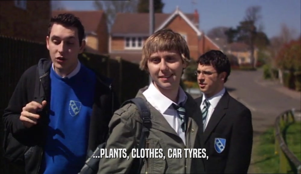 ...PLANTS, CLOTHES, CAR TYRES,  