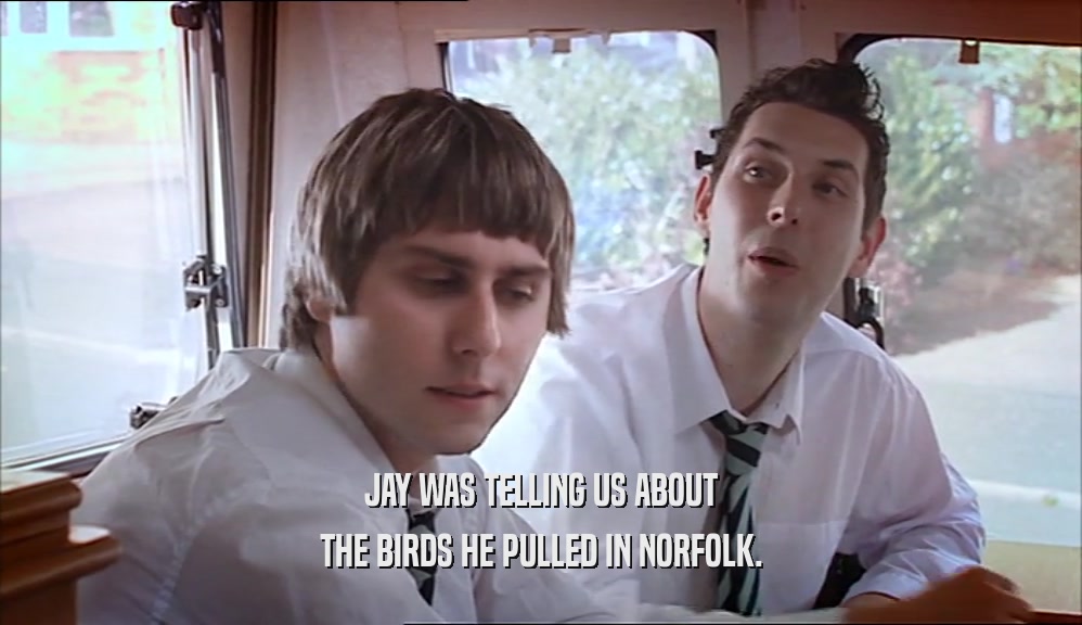 JAY WAS TELLING US ABOUT THE BIRDS HE PULLED IN NORFOLK. 