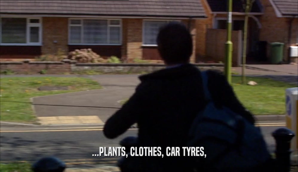 ...PLANTS, CLOTHES, CAR TYRES,  