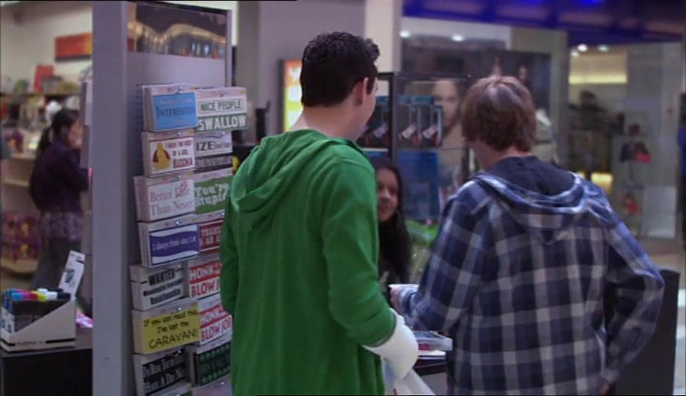 JAY AND NEIL'S DAY GOT EVEN BETTER WHEN THEY SAW SOMETHING RARE AND EXOTIC IN THE SHOPPING CENTRE. 