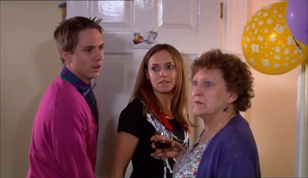 OH, TRY NOT TO SPUNK ON THE SHEETS. DO YOU WANT ANY MORE CRISPS, GRAN? 