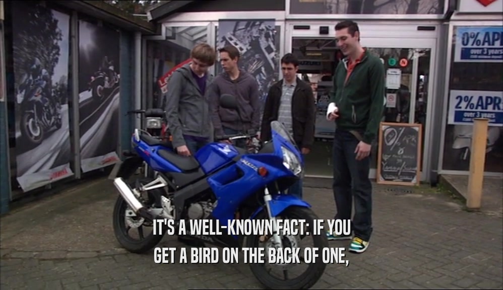IT'S A WELL-KNOWN FACT: IF YOU
 GET A BIRD ON THE BACK OF ONE,
 