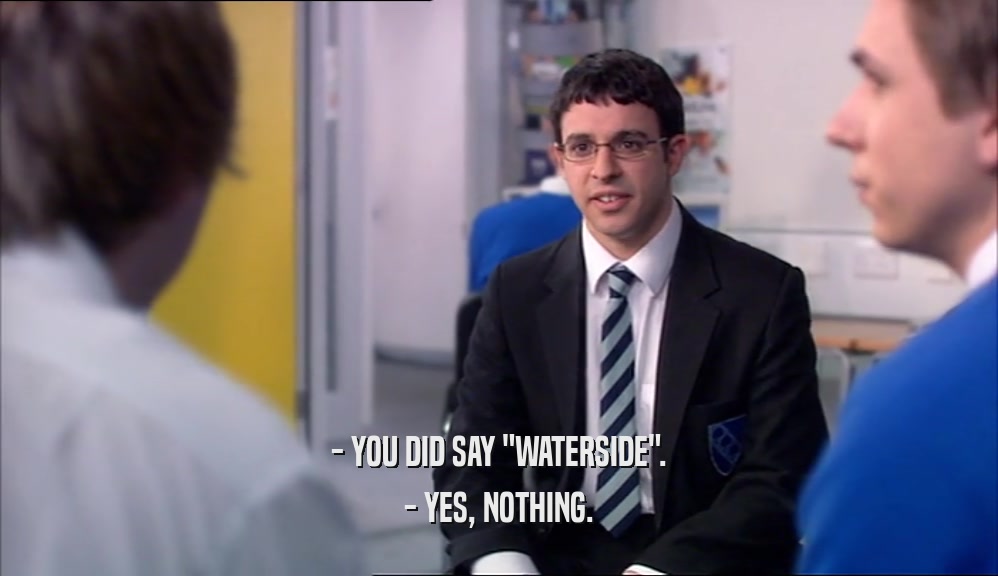 - YOU DID SAY 