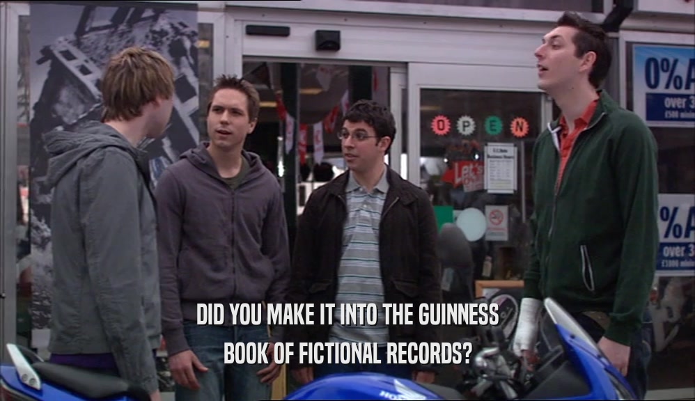 DID YOU MAKE IT INTO THE GUINNESS BOOK OF FICTIONAL RECORDS? 