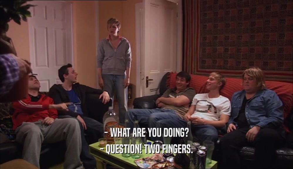 - WHAT ARE YOU DOING? - QUESTION! TWO FINGERS. 
