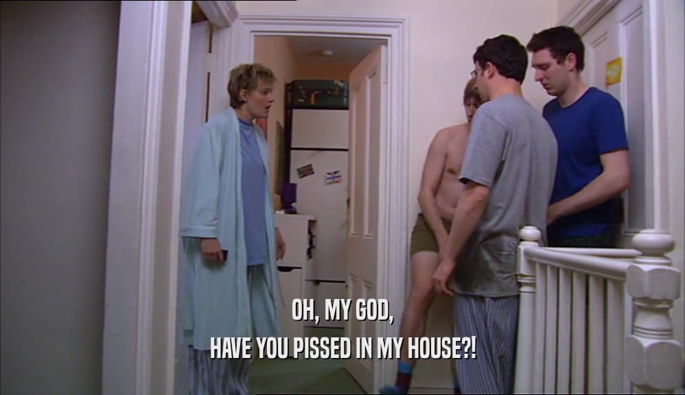 OH, MY GOD, HAVE YOU PISSED IN MY HOUSE?! 
