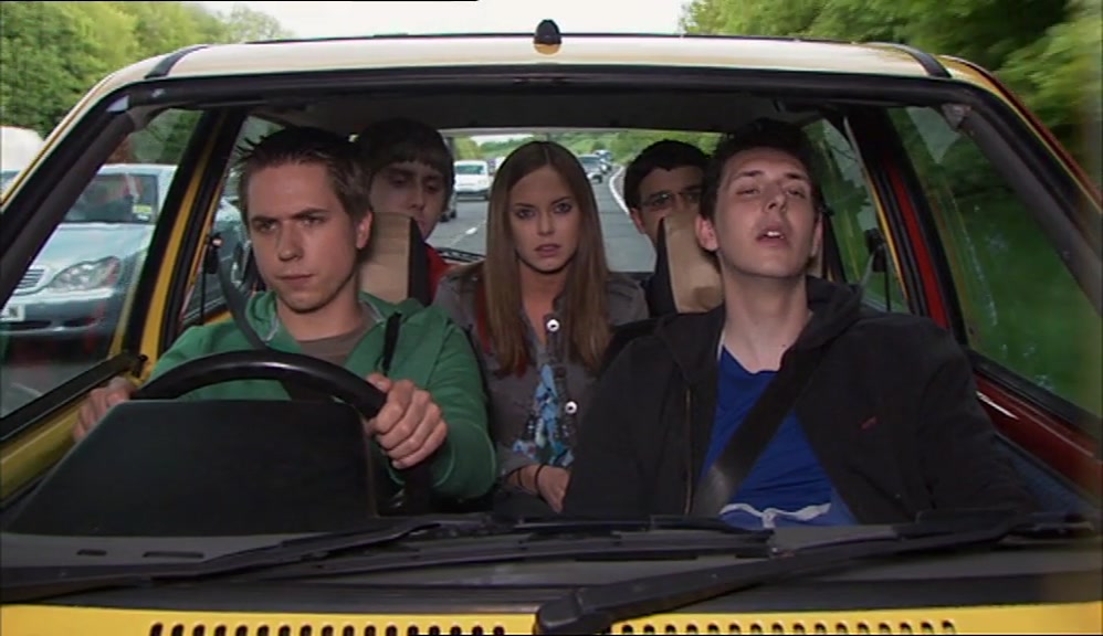 I BET YOU'VE NEVER HAD A BOYFRIEND
 WITH A CAR THIS EMBARRASSING, EH, TARA?
 