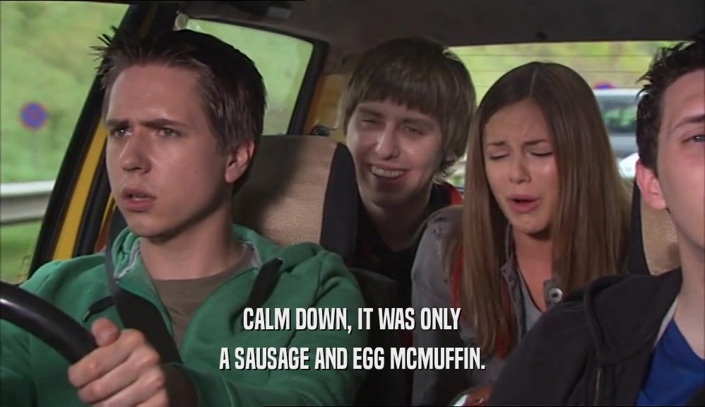 CALM DOWN, IT WAS ONLY A SAUSAGE AND EGG MCMUFFIN. 