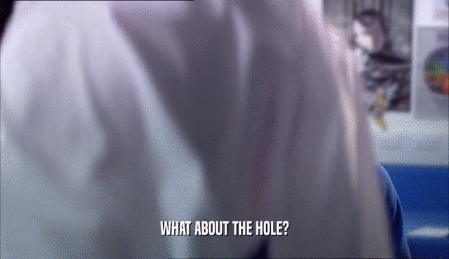 WHAT ABOUT THE HOLE?  