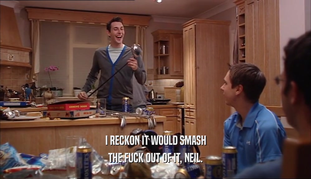 I RECKON IT WOULD SMASH THE FUCK OUT OF IT, NEIL. 