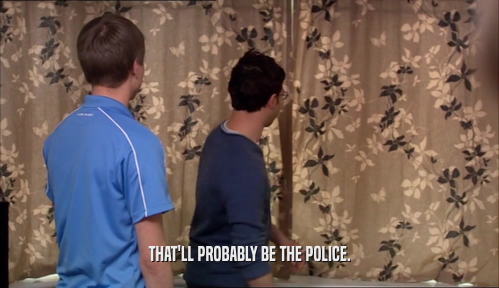 THAT'LL PROBABLY BE THE POLICE.  