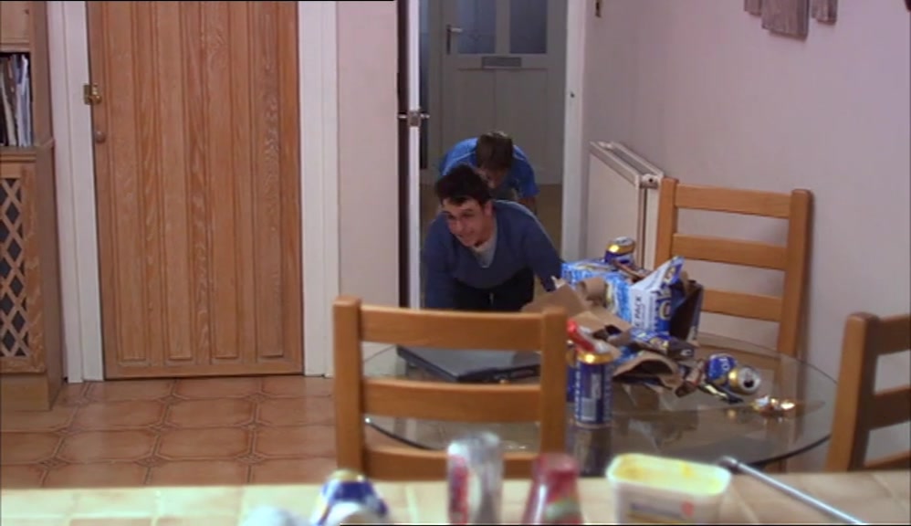 - MORNING! - NEIL, THE BACK DOOR! 