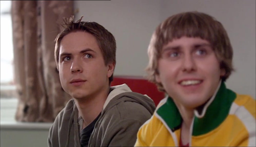 SORRY, DIDN'T REALISE YOU HAD FRIENDS ROUND. HELLO, BOYS. 
