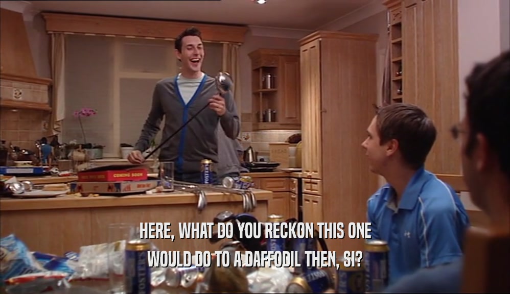 HERE, WHAT DO YOU RECKON THIS ONE WOULD DO TO A DAFFODIL THEN, SI? 