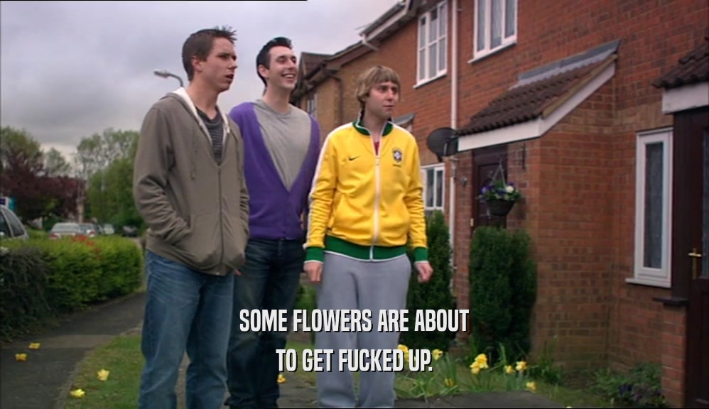 SOME FLOWERS ARE ABOUT TO GET FUCKED UP. 