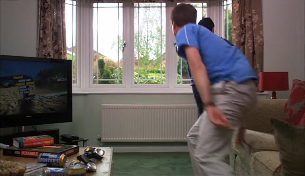 SHALL WE SEE WHO'S TRYING TO SMASH THE DOOR DOWN BEFORE YOU HEAD OUT? 