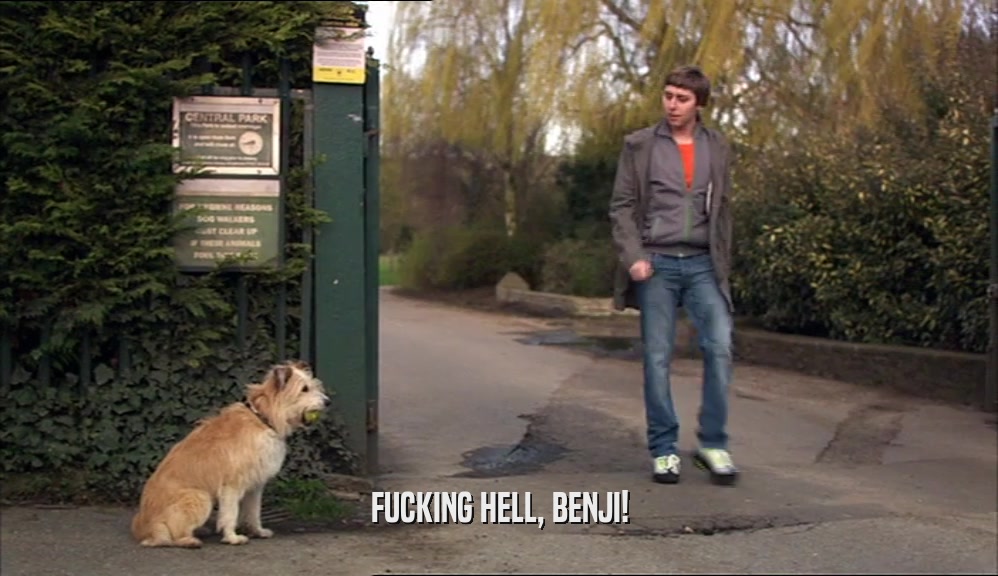 FUCKING HELL, BENJI!  