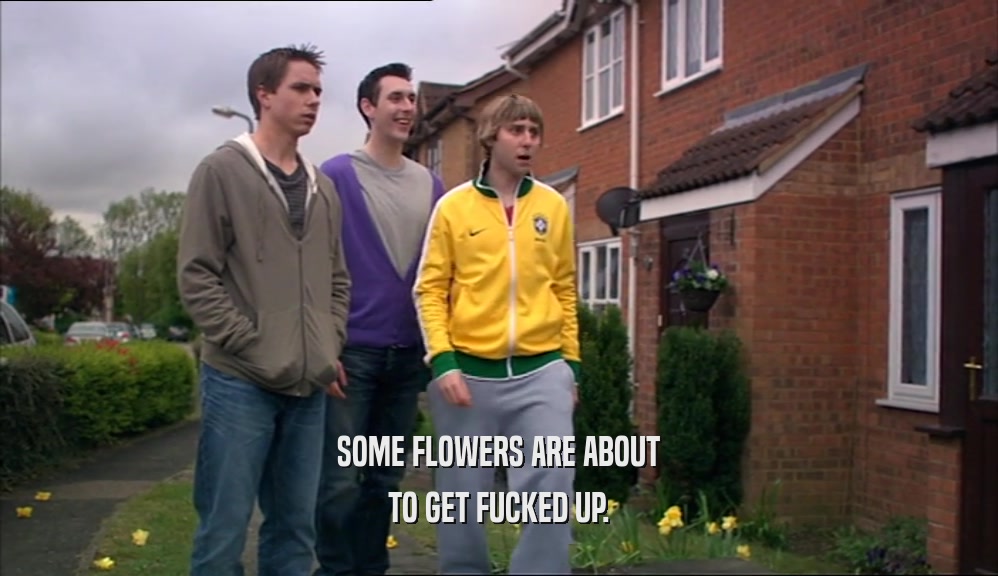SOME FLOWERS ARE ABOUT TO GET FUCKED UP. 