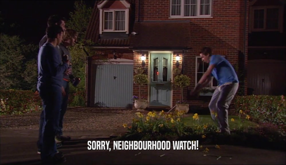 SORRY, NEIGHBOURHOOD WATCH!  