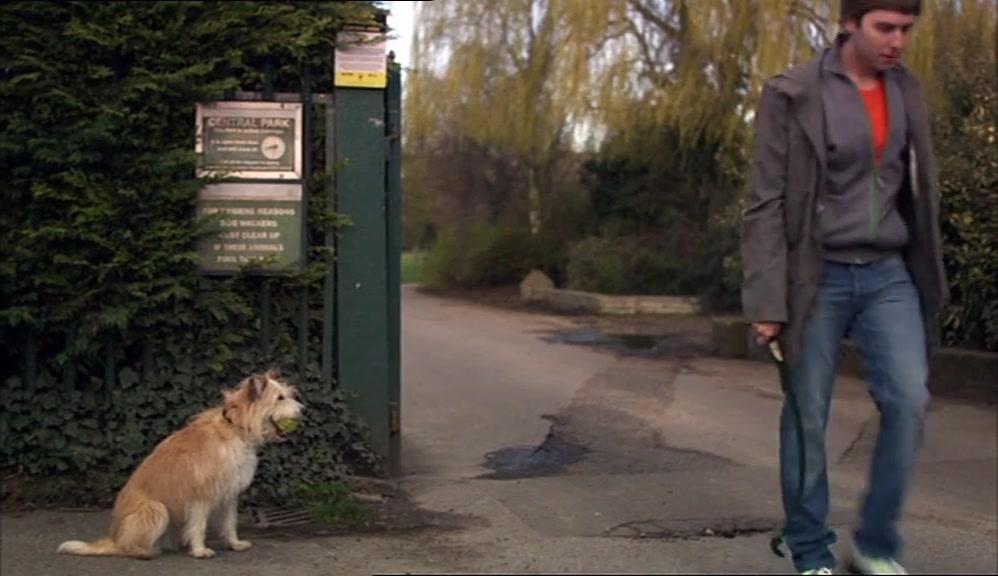 BACK AT MINE, I WAS FIGHTING A LOSING BATTLE TO HOUSE-TRAIN MY NEW PET. 