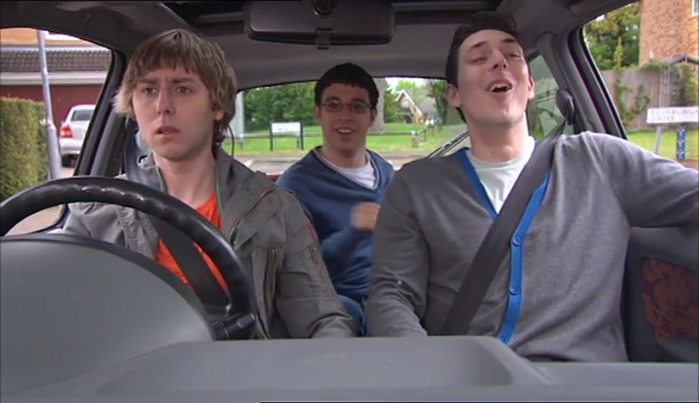 OH, MY GOD, HE'S JUMPED OUT THE WAY. HE'S MADE YOU LOOK A RIGHT MUG! 