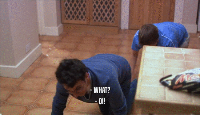 - WHAT? - OI! 