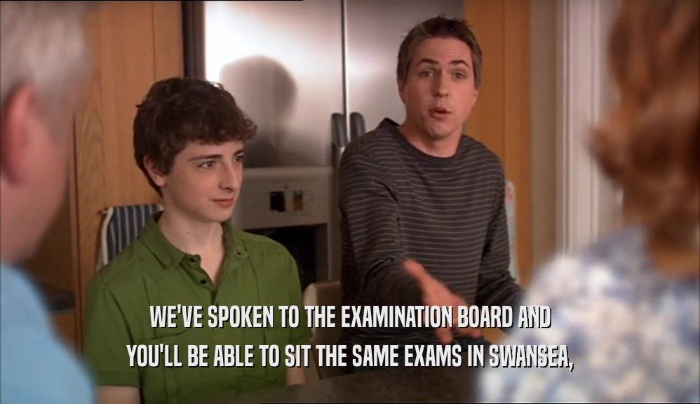 WE'VE SPOKEN TO THE EXAMINATION BOARD AND YOU'LL BE ABLE TO SIT THE SAME EXAMS IN SWANSEA, 