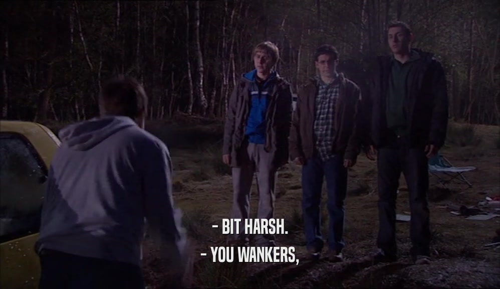 - BIT HARSH. - YOU WANKERS, 