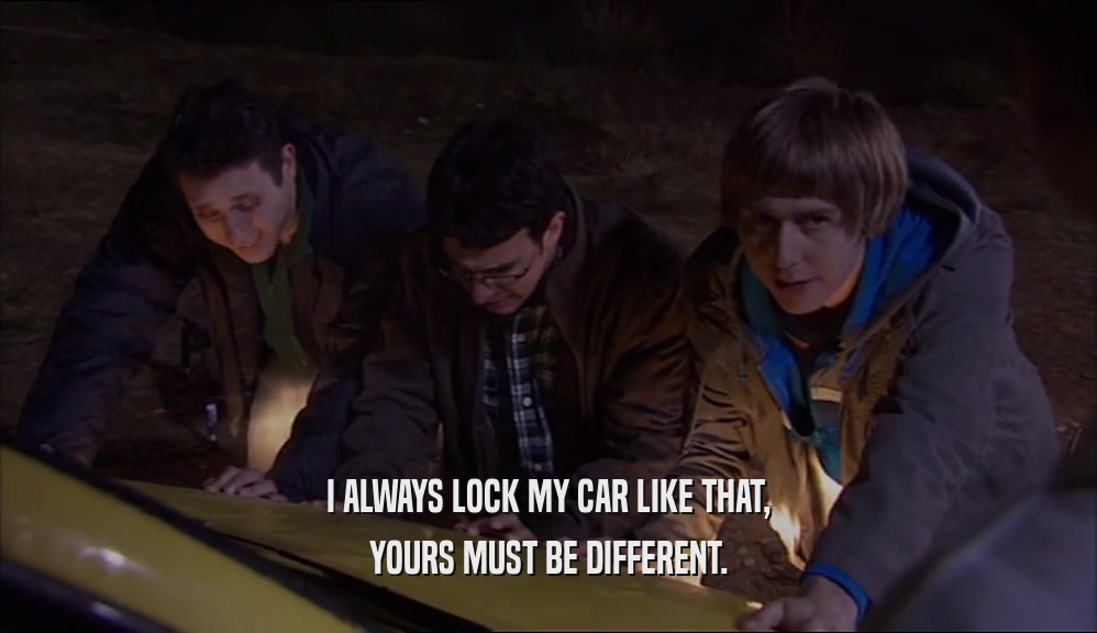 I ALWAYS LOCK MY CAR LIKE THAT, YOURS MUST BE DIFFERENT. 