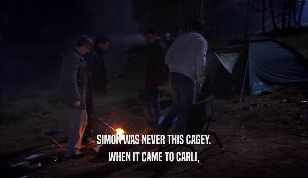 SIMON WAS NEVER THIS CAGEY. WHEN IT CAME TO CARLI, 