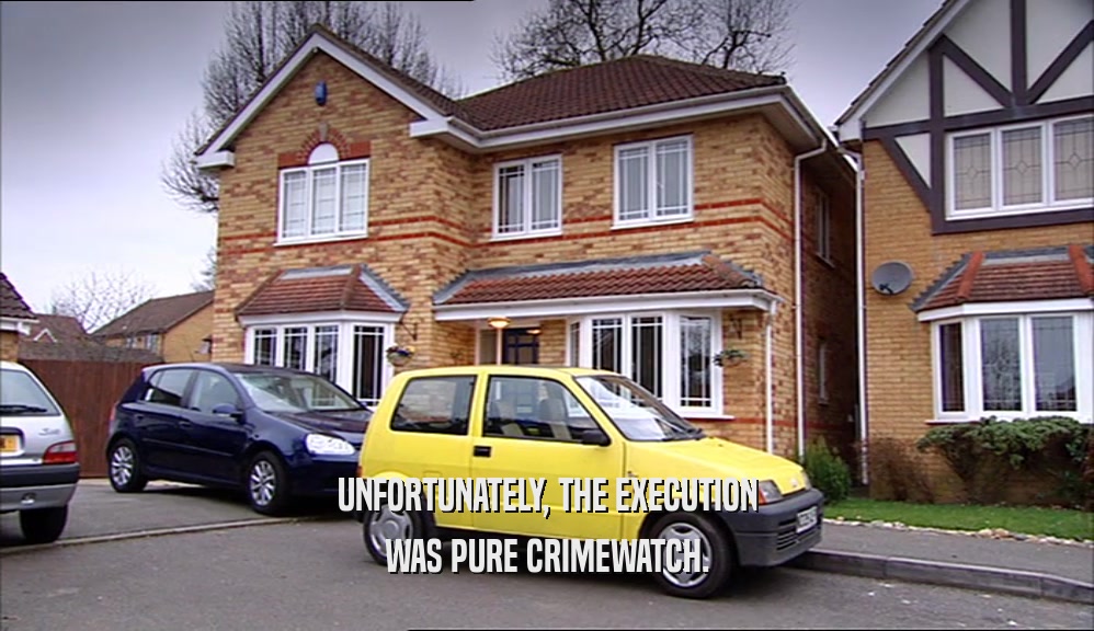 UNFORTUNATELY, THE EXECUTION WAS PURE CRIMEWATCH. 