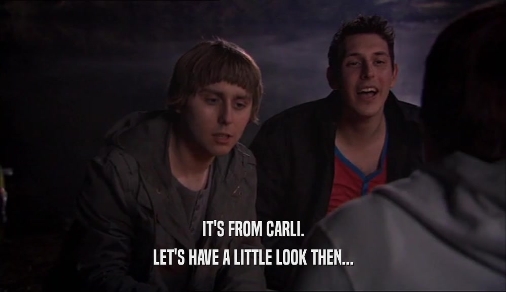 IT'S FROM CARLI. LET'S HAVE A LITTLE LOOK THEN... 