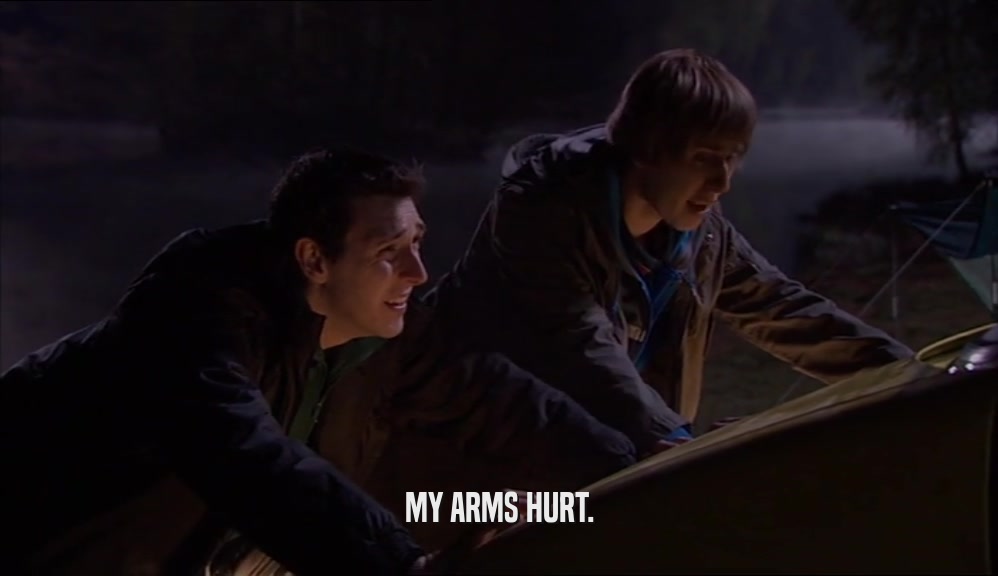 MY ARMS HURT.  