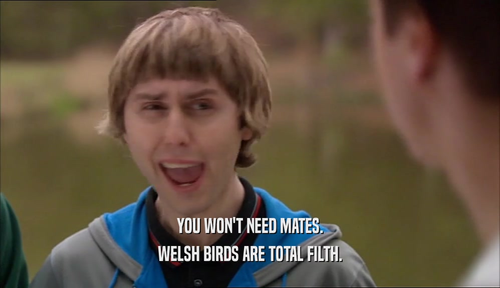 YOU WON'T NEED MATES. WELSH BIRDS ARE TOTAL FILTH. 