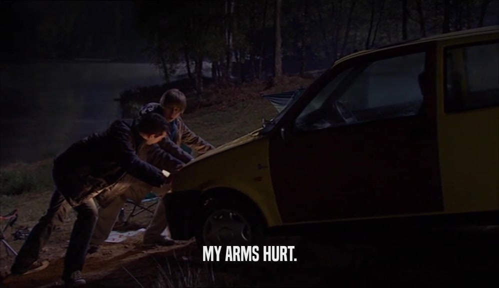 MY ARMS HURT.  