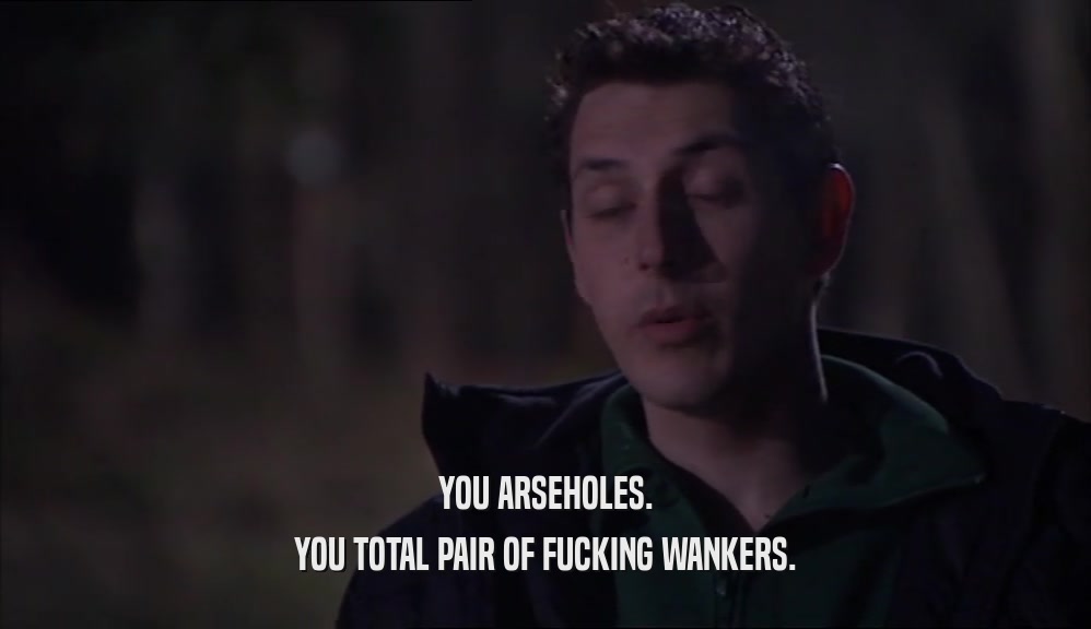 YOU ARSEHOLES. YOU TOTAL PAIR OF FUCKING WANKERS. 