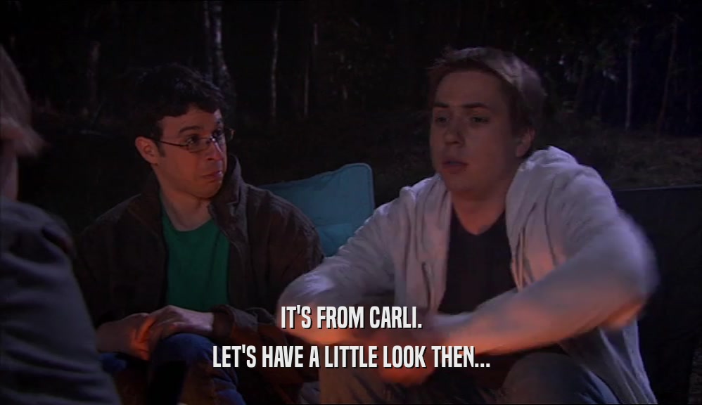 IT'S FROM CARLI. LET'S HAVE A LITTLE LOOK THEN... 