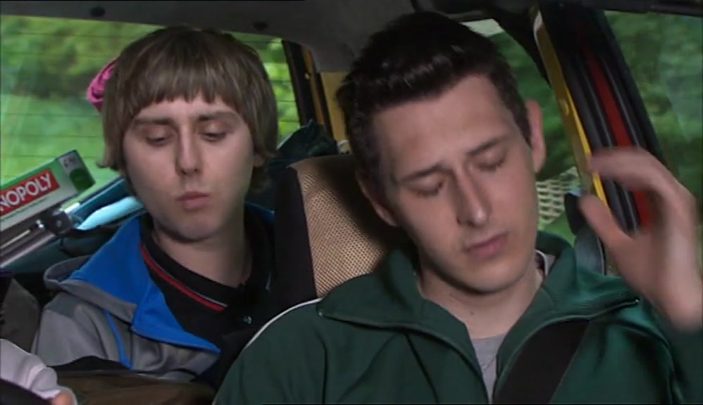 RIGHT, ITEM ONE, GET YOUR SHIT OFF MY SIDE OF THE CAR. 