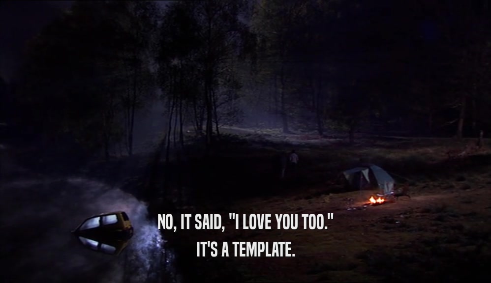 NO, IT SAID, 