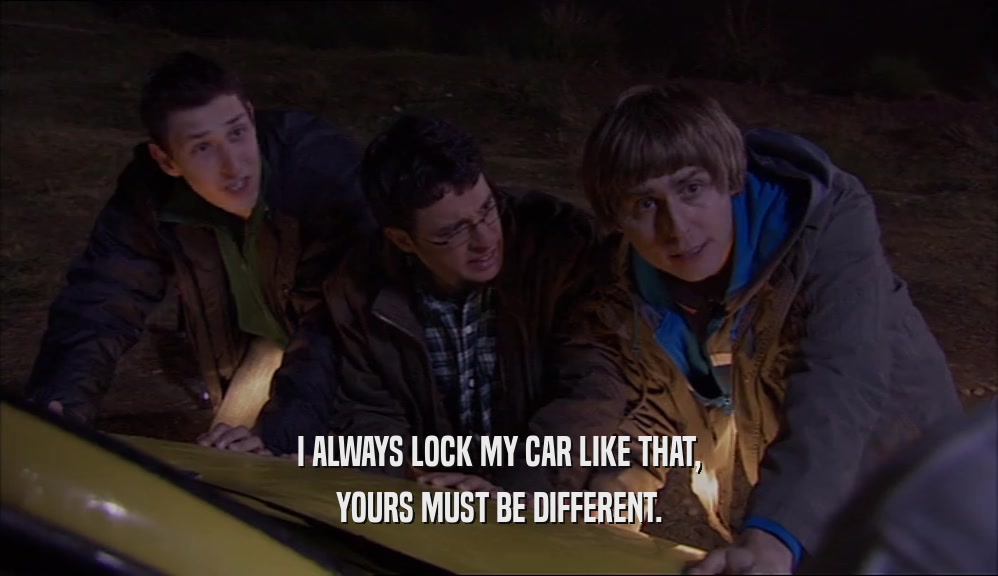 I ALWAYS LOCK MY CAR LIKE THAT, YOURS MUST BE DIFFERENT. 