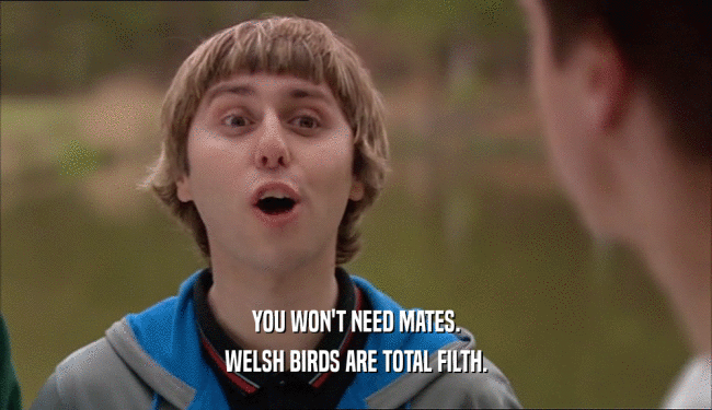 YOU WON'T NEED MATES. WELSH BIRDS ARE TOTAL FILTH. 