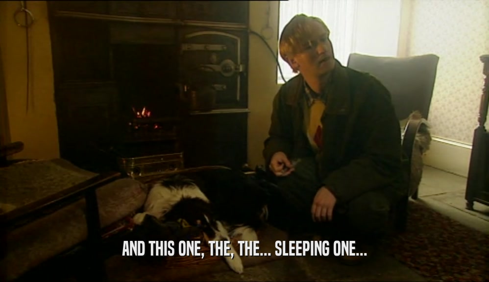 AND THIS ONE, THE, THE... SLEEPING ONE...  