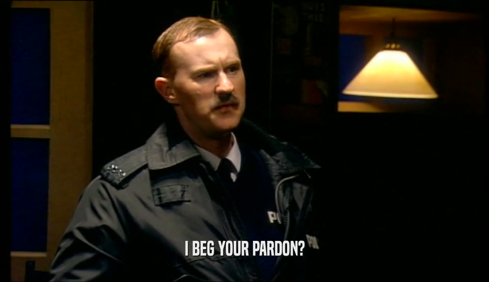 I BEG YOUR PARDON?  