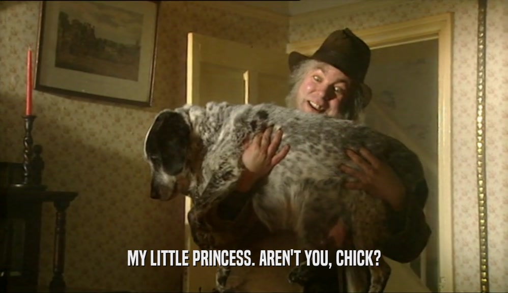 MY LITTLE PRINCESS. AREN'T YOU, CHICK?  